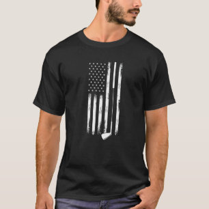 American Flag Golf Club Patriotic Golfspielen T-Shirt