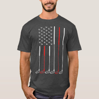 American Flag Golf Clubs Golf Stick Flag Geschenk  T-Shirt