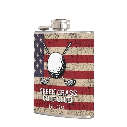 American Flag Golf Design Flachmann (Links)