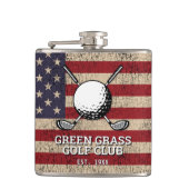 American Flag Golf Design Flachmann (Vorderseite)