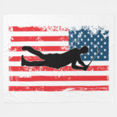 American Flag Golf USA Fleecedecke (Vorderseite (Horizontal))