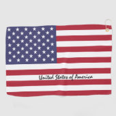 American Flag & golf USA Staaten / sports Washingt Golfhandtuch (Horizontal)