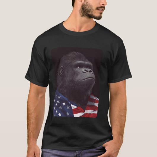 American Flag Gorilla T-Shirt (Vorderseite)