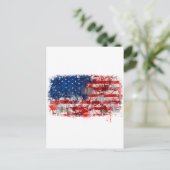 American FLag Graffiti Postkarte (Stehend Vorderseite)
