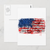 American FLag Graffiti Postkarte (Vorne/Hinten)