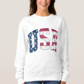 American Flag Graphic - Womens USA Patriotic Gear Sweatshirt (Vorderseite)