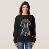 American Flag Great Dane 4th of July Patriotic Dog Sweatshirt (Vorne ganz)