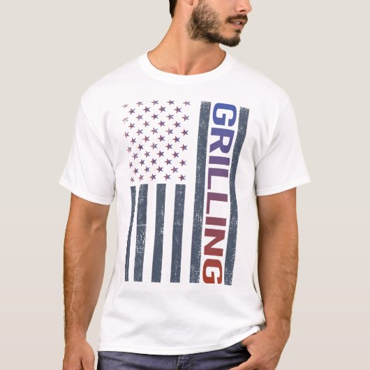 American Flag Grilling T-Shirt (Vorderseite)