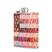 American Flag Grunge Art #5 Flachmann (Links)