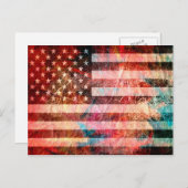 American Flag Grunge Art #5 Postkarte (Vorne/Hinten)