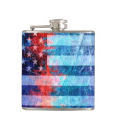 American Flag Grunge Art #6 Flachmann (Vorderseite)