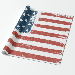 American Flag Grunge Background. Raster version. H Geschenkpapier
