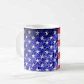 American Flag Grunge Kaffeetasse (Vorderseite Links)
