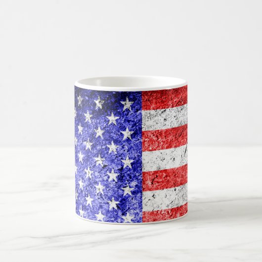 American Flag Grunge Kaffeetasse (Mittel)