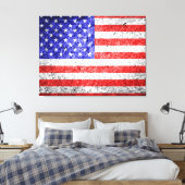 American Flag Grunge Leinwanddruck (Insitu (Schlafzimmer))