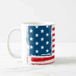 American Flag Grunge Vintag Tshirt Kaffeetasse