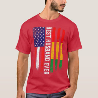 American Flag & Guinea Flag Best Husband Ever T-Shirt