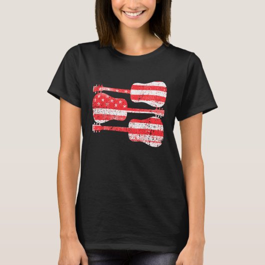American Flag Guitars T-Shirt (Vorderseite)