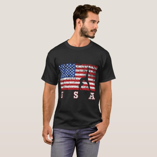 American Flag Gymnastics USA Gift, Tumbling Team T-Shirt (Vorne ganz)