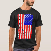 American Flag Ham Radio  90s Radio Connectivity T-Shirt (Vorderseite)