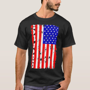 American Flag Ham Radio  90s Radio Connectivity T-Shirt