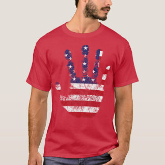 American Flag Handprint T-Shirt