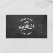 American Flag Handyman Carpentry Business Card Visitenkarte (Vorderseite)