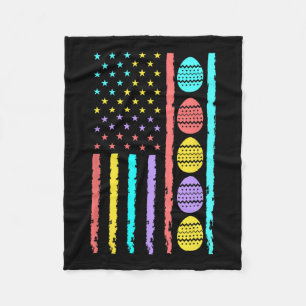 American Flag Happy Ostereier Jagd Patriotic E Fleecedecke
