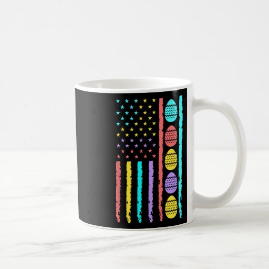 American Flag Happy Ostereier Jagd Patriotic E Kaffeetasse (Rechts)