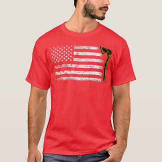 American Flag Hatchet Funny Ax Throw Lover T-Shirt
