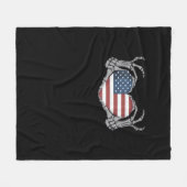 American Flag Heart Angepasst Fleecedecke (Vorderseite (Horizontal))