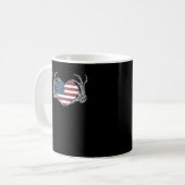 American Flag Heart Angepasst Kaffeetasse (Vorderseite Links)