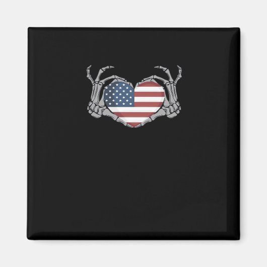 American Flag Heart Angepasst Magnet (Vorne)