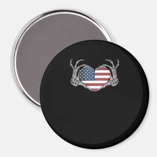 American Flag Heart Angepasst Magnet (Vorderseite/Rückseite)