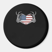 American Flag Heart Angepasst Magnet (Vorne)