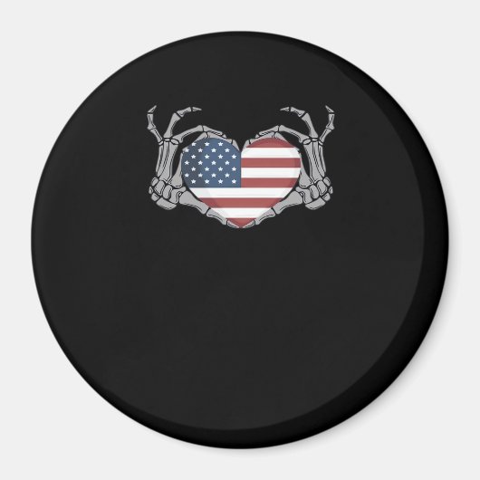 American Flag Heart Angepasst Magnet (Vorne)