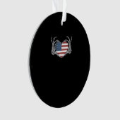 American Flag Heart Angepasst Ornament (Vorderseite)