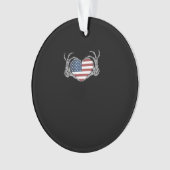 American Flag Heart Angepasst Ornament (Vorderseite)