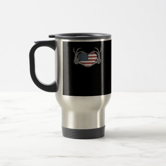 American Flag Heart Angepasst Reisebecher (Links)
