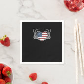 American Flag Heart Angepasst Serviette (Beispiel)
