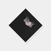American Flag Heart Angepasst Serviette (Ecke)