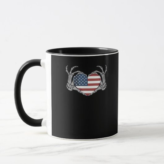 American Flag Heart Angepasst Tasse (Links)