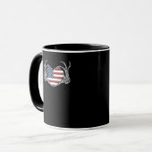 American Flag Heart Angepasst Tasse (Vorderseite Links)