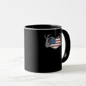 American Flag Heart Angepasst Tasse (VorderseiteRechts)
