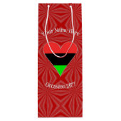 American Flag Heart Funky Personalisiert Geschenktüte Für Weinflaschen (Rückseite)