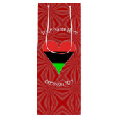 American Flag Heart Funky Personalisiert Geschenktüte Für Weinflaschen (Vorderseite)