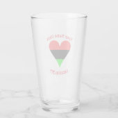 American Flag Heart Funky Personalisiert Glas (Rückseite)