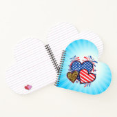 American Flag Heart Leopard Sublimation-64210 Notizblock (Innenseite)