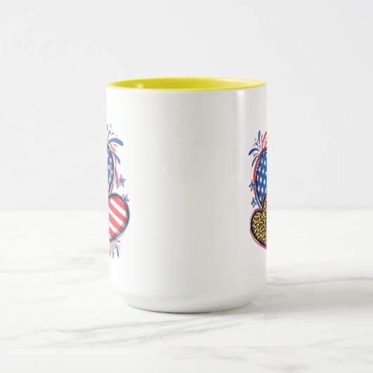 American Flag Heart Leopard Sublimation-64210 Tasse (Zentrum)