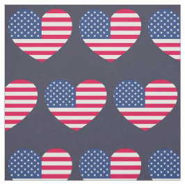 American Flag Heart Patriotic USA Banner Stoff